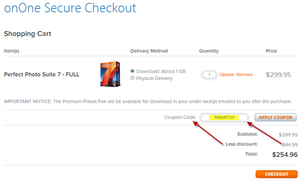 Onone software discount coupon codes