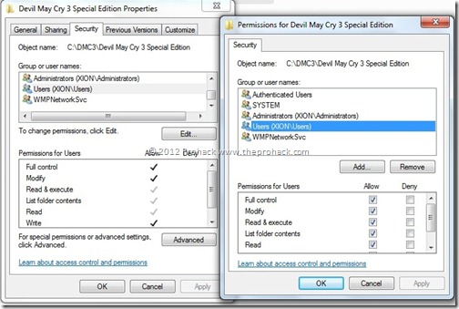 give full permissions give full permissions