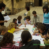 Verbena, niños dibujando