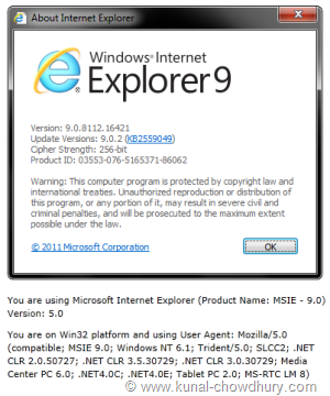 Tested in Internet Explorer 9