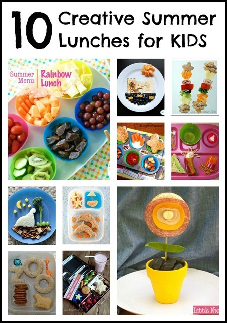 Summer Kids Lunches Collage 
