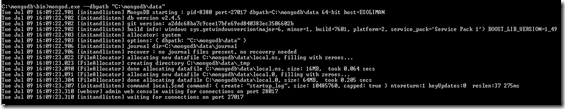 CWindowssystem32cmd.exe - mongod.exe --dbpath Cmongodbdata_2013-07-09_16-10-49 CWindowssystem32cmd.exe - mongod.exe --dbpath Cmongodbdata_2013-07-09_16-10-49