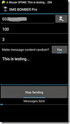 تطبيق SMS Bomber Pro لإرسال رسائل الSMS بشكل متتابع لأى شخص للأندرويد - سكرين شوت 2