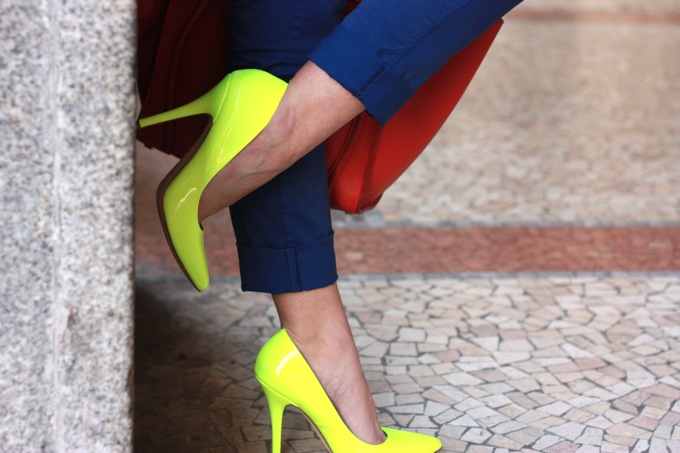 aldo fluo yellow neon shoes