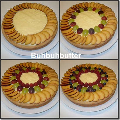Torta di frutta collage Torta di frutta collage