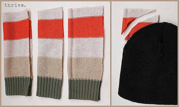 Make mittens & hats from old sweaters - choosetothrive.blogspot.com