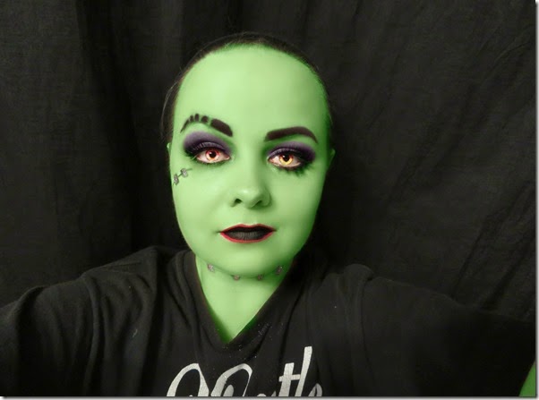 Frankie Stein Shadow Version Full Face Makeup