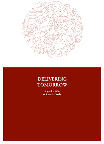 Cover of the 'Delivering Tomorrow: Logistics 2050' study by Deutsche Post DHL, February 2012.