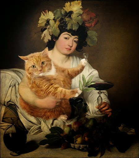 Caravaggio-BACCHUS-cat-w