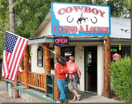 The Native American presence on the lake allows for small casinos like this one