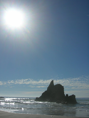 Scenic Rock in the Sunlight