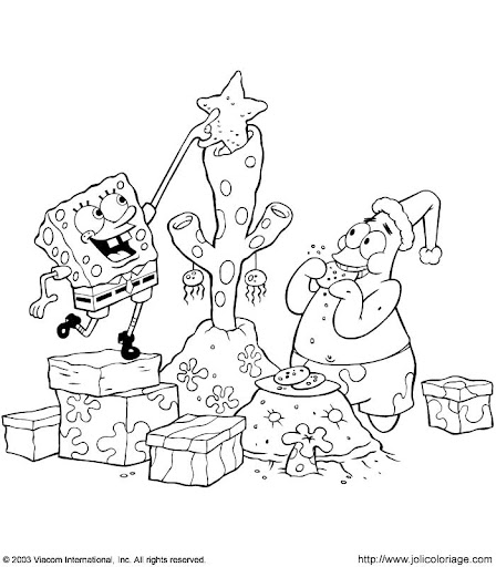 IMAGENES DE BOB ESPONJA EN NAVIDAD PARA COLOREAR BOB ESPONJA EN NAVIDAD