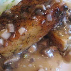 Herb Crusted Tofu With Mushroom Gravy