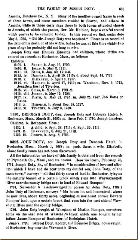 Doty-Doten Family In America-The Family of Joseph Doty10