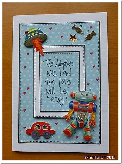 Adoption card for a little Boy