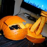 rogers centre pumpkin at the halloween potluck in Toronto, Ontario, Canada