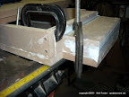 Clamps were used to hold pieces tightly together during assembly.
