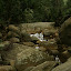 The incredible scenery surrounding the waterfall.