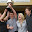 Seaimpíní ! Sarah Donovan, Christopher Doherty, Hannah Mc Nelis and Ryan Mc Ginley hold aloft the Cup.