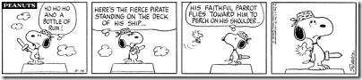 Peanuts 1972-08-14 - Snoopy as a pirate