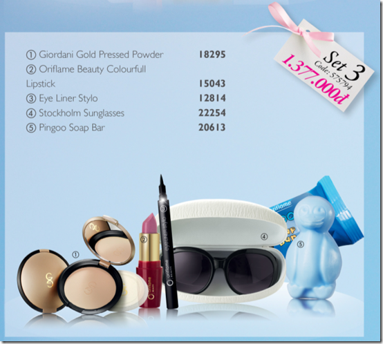 Oriflame - Chương trình quà set 8-2011 - Bộ 3