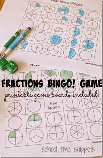 FREE! Fractions Bingo Game - This is such a fun, clever way to help kids learn about fractions with a math game (2nd -5th grade) FREE! Fractions Bingo Game - This is such a fun, clever way to help kids learn about fractions with a math game (2nd -5th grade)
