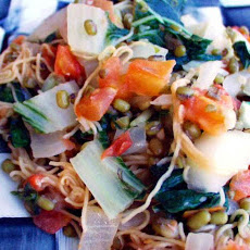 Philippines Monggo Beans and Pechay (Mung Beans and Bok Choi)