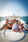 Guests took a boat to a private beach on Eleuthera.