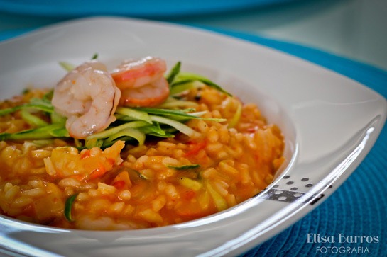 Risoto Tomate e Camarão