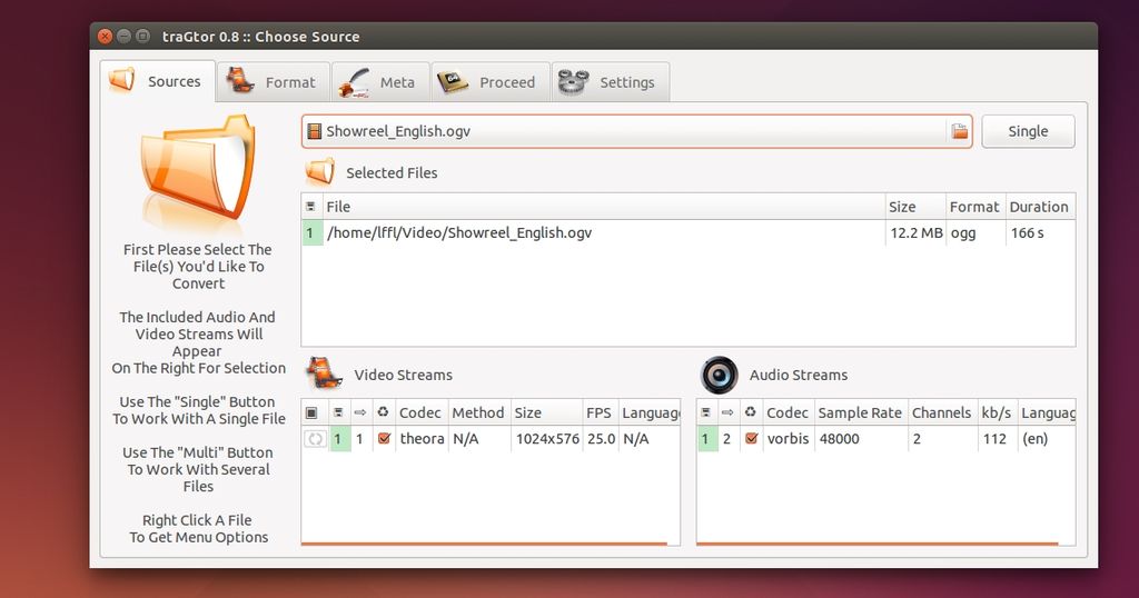 traGtor in Ubuntu 14.04