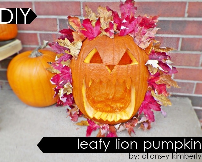 Leafy Lion Pumpkin // allonsykimberly.com Leafy Lion Pumpkin // allonsykimberly.com