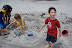 Making a sand fortress Making a sand fortress