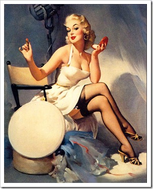“All Set” by Gil Elvgren 1956