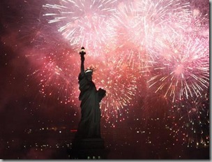 Statue of Liberty fireworks