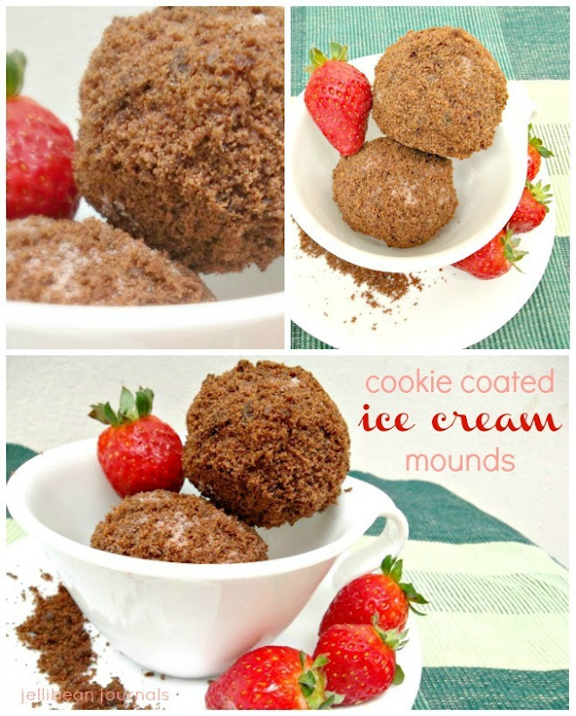 cookie coated ice cream ball mounds