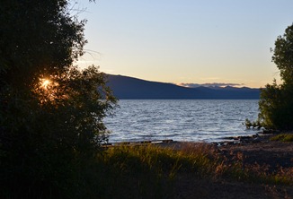 sunset over Shoalwater Bay from Eagle Ridge Park