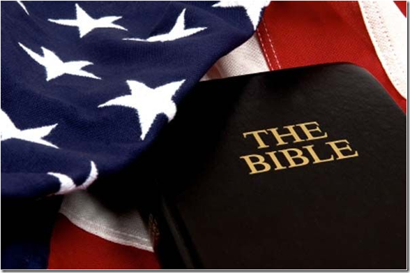 Bible and US Flag