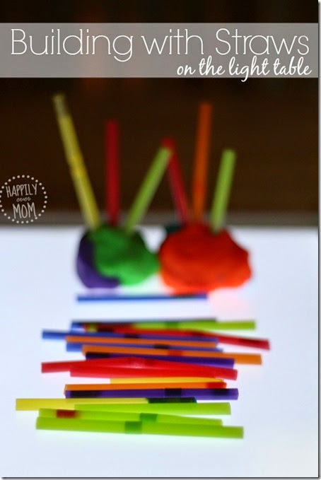 Building with Straws Kids Activity #preschool Building with Straws Kids Activity #preschool