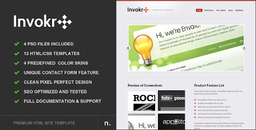 Invokr - Premium HTML Website Template - ThemeForest Item for Sale