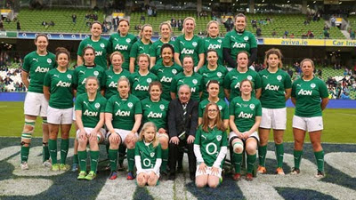 RBS Womens Six Nations Championship, Aviva Stadium, Dublin 8/3/2014<br />Ireland Women vs Italy Women<br />The Ireland Womens team<br />Mandatory Credit ©INPHO/Billy Stickland