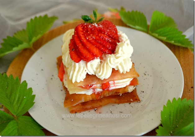millefoglie di fillo con chantilly al miele