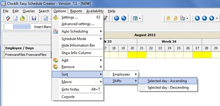 Free Schedule Maker Software - ClockIt :