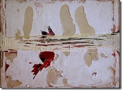 John Luna - East Estuary - Oil. Acrylic. gilding - paper and canvas - 33 x 48 inches - 2002-2003