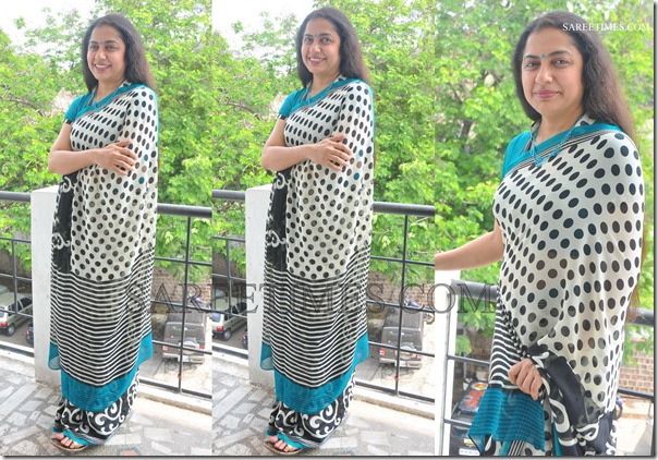 Suhasini_Polkadots_Saree