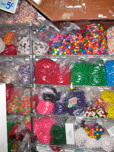 Lots of different types of gum balls.