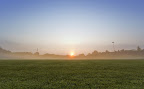 Sonnenaufgang Sportplatz
