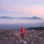 Gill arrives at the Summit of Semeru