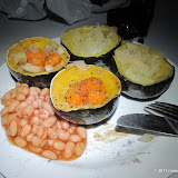 Gems (squash) stuffed with carrots and onions then roasted on the braai