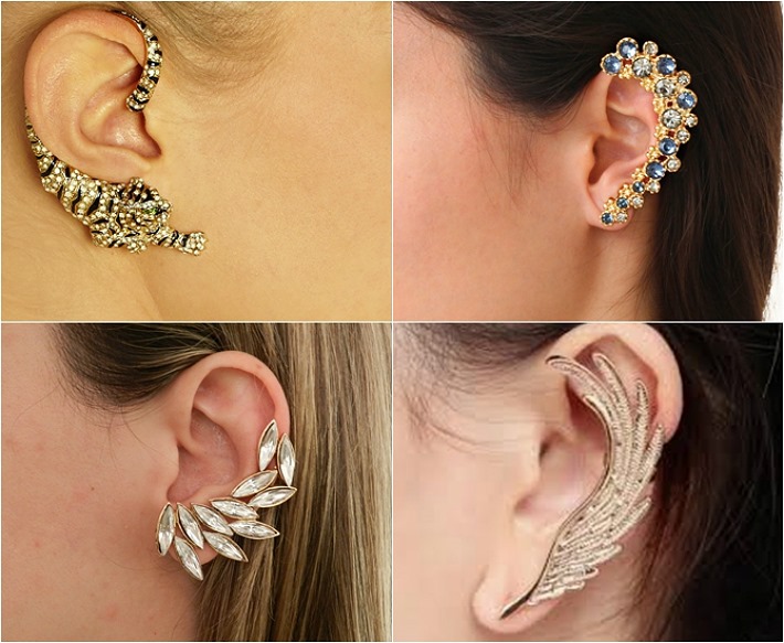 Maria Vitrine - Blog de Compras, Moda e Promoções em Curitiba.: A moda dos  brincos Ear Cuff está em alta! Veja como usá-los.