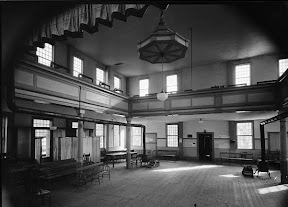 Interior of the Strafford Meetinghouse.